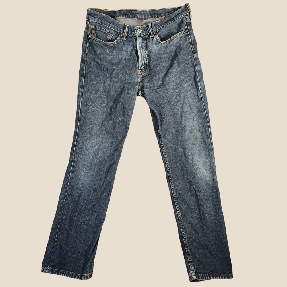 Levi's‎ 514 Straight Fit Jeans Mens 34x32 Blue Excellent Medium Wash Denim